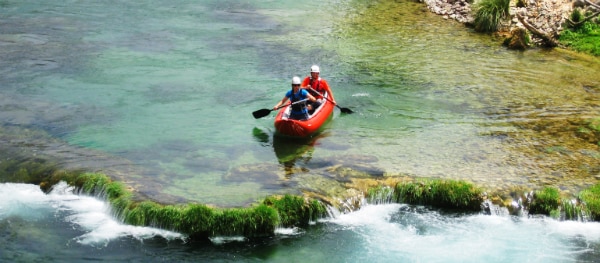 Kayaking on the Zrmanja river in Croatia