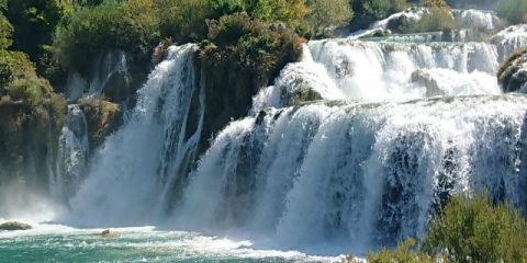 You simply must visit the Krka waterfalls!