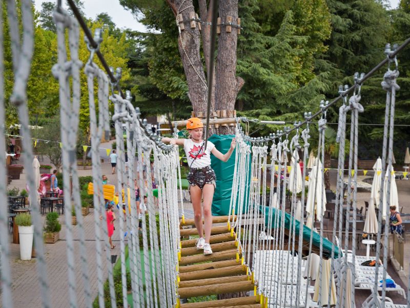 Altomincio Family Park – one of the beautiful Italian campsites with a treetop adventure park.