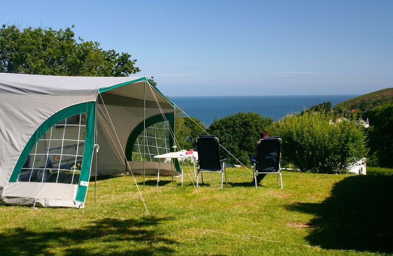 Holiday by the sea on this pitch with a view at Camping Sandaya L'Anse du Brick